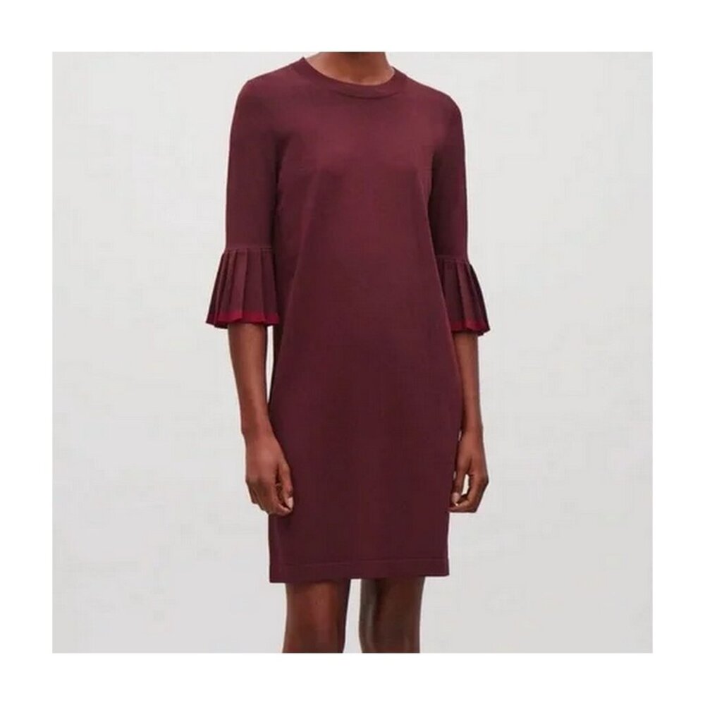 COS Knit Pleat Sleeve Dress